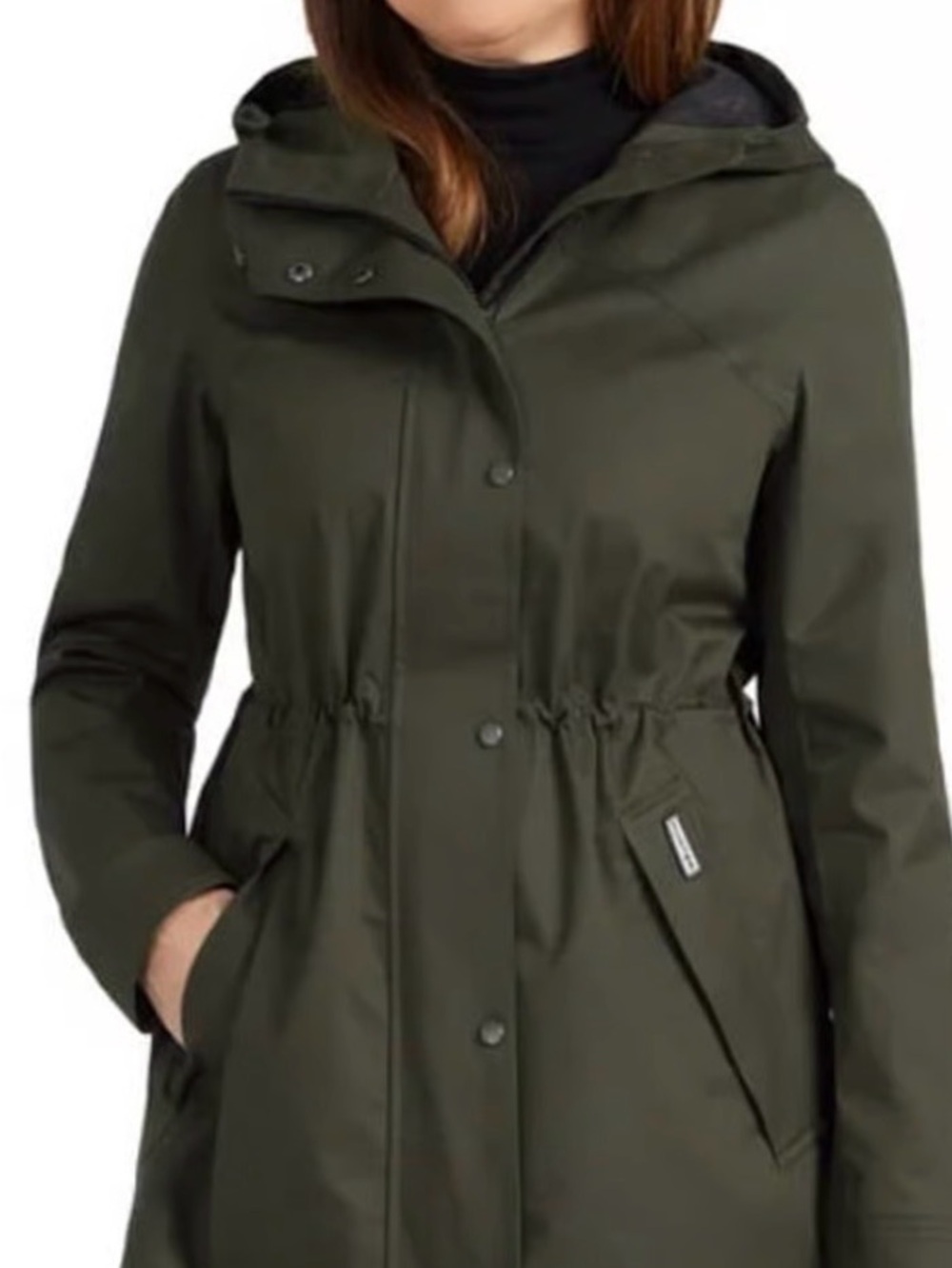 Hunter Women's Olive Hooded Utility Jacket - Picture 2 of 8